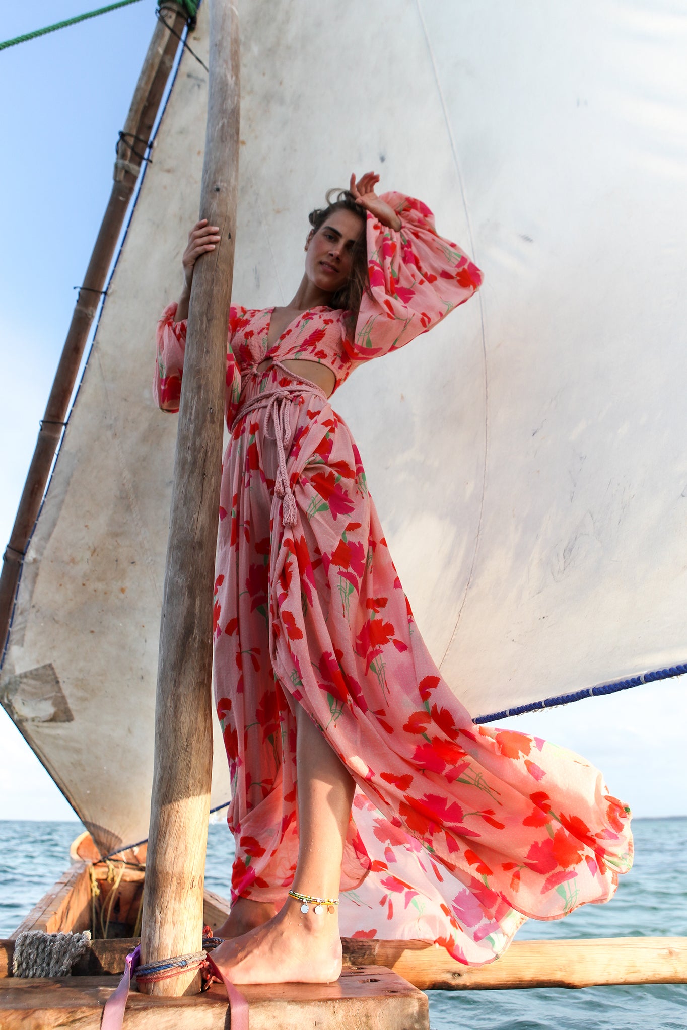 Pink clearance gauze dress