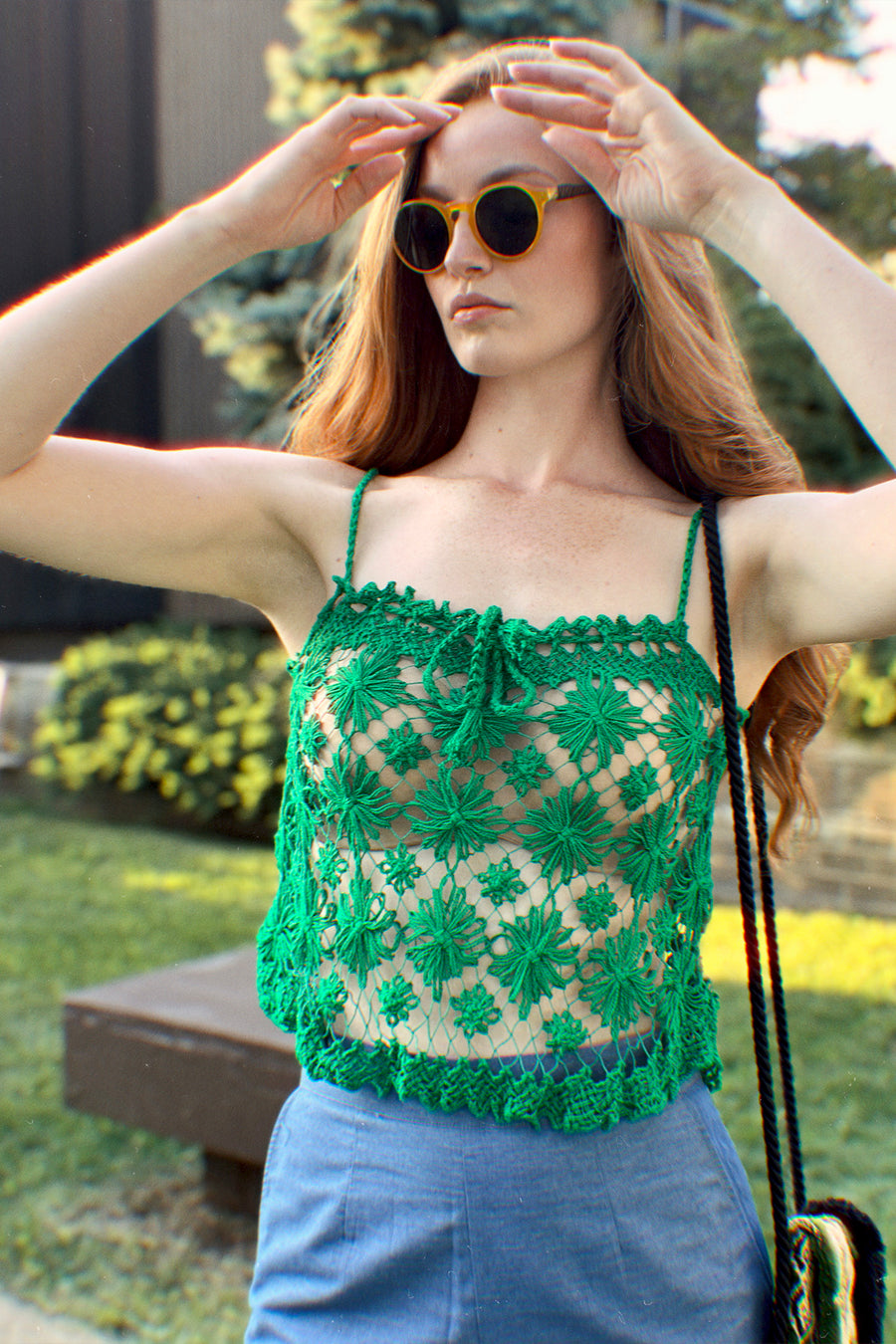 Cintia Filé Lace Top