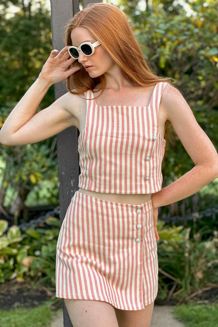 Evelyn Busatti Crop Top - Grapefruit