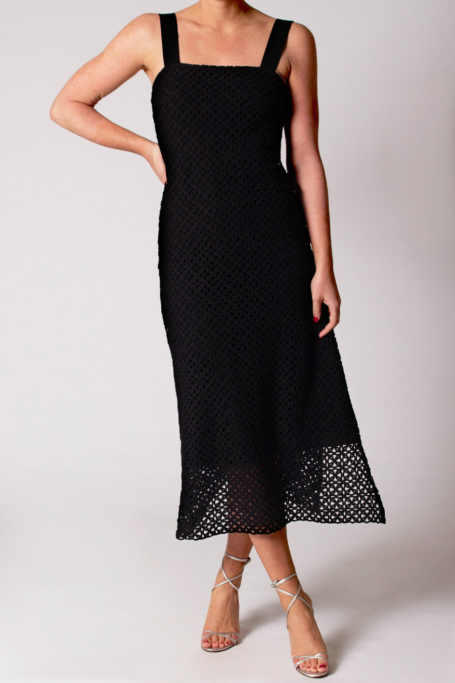 Blake Circle Lace Midi Dress