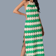 Meena Two-Tone Cosmos Flower Lace Dress – Miguelina