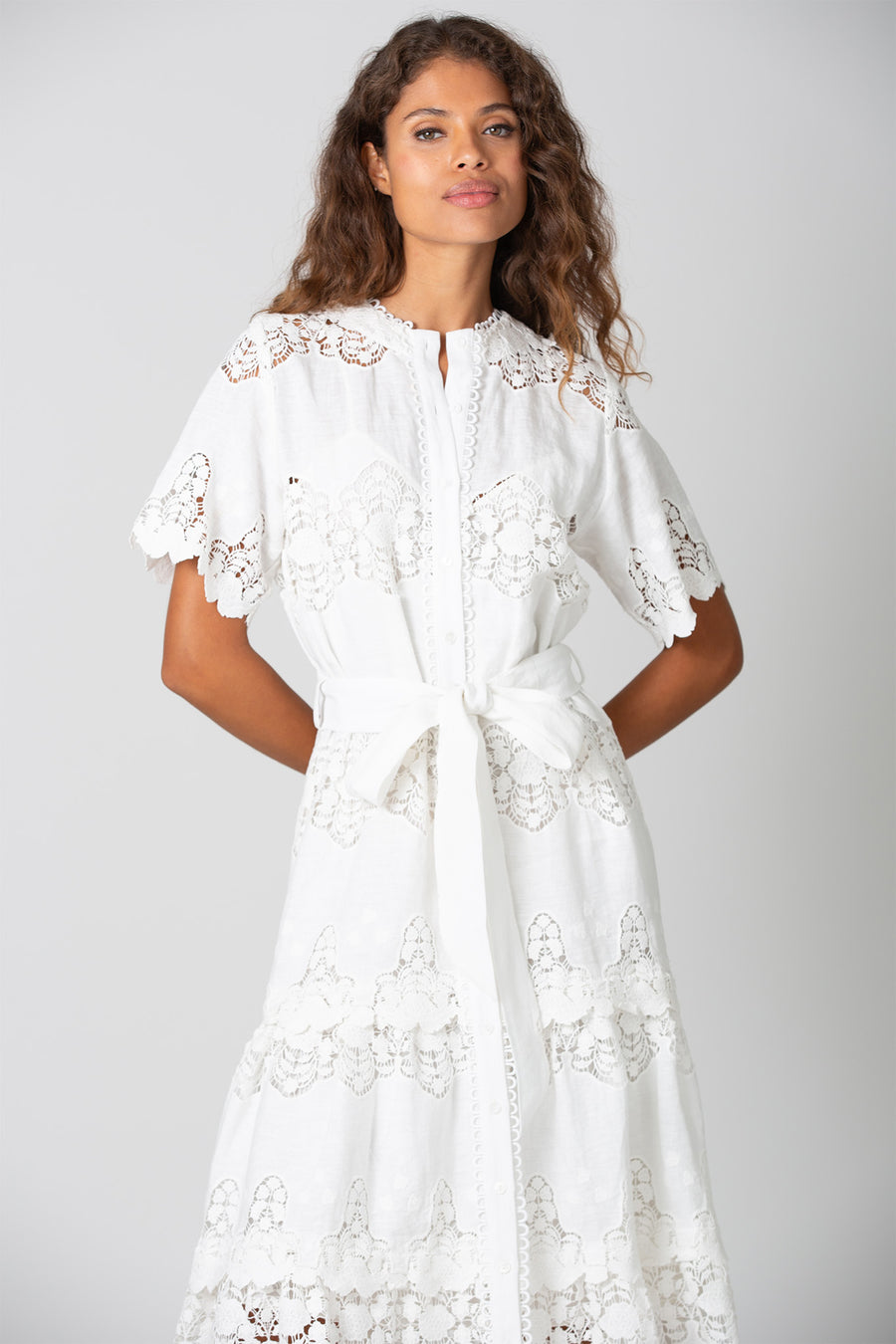 linen dress with embroidery HANDWOVEN LINEN EMBROIDERED DRESS LILAC