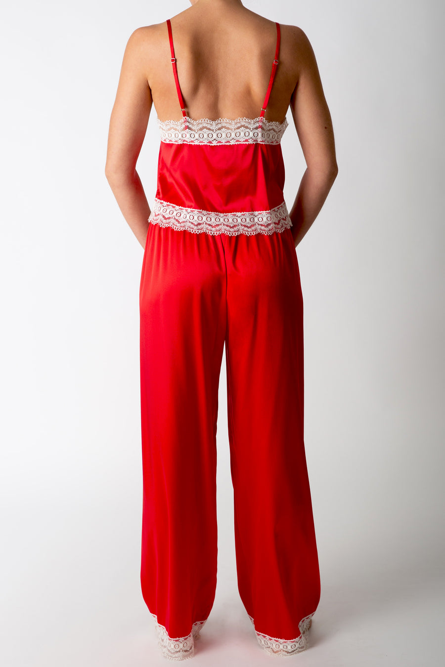 Diana Silk Pajama Pant - Red