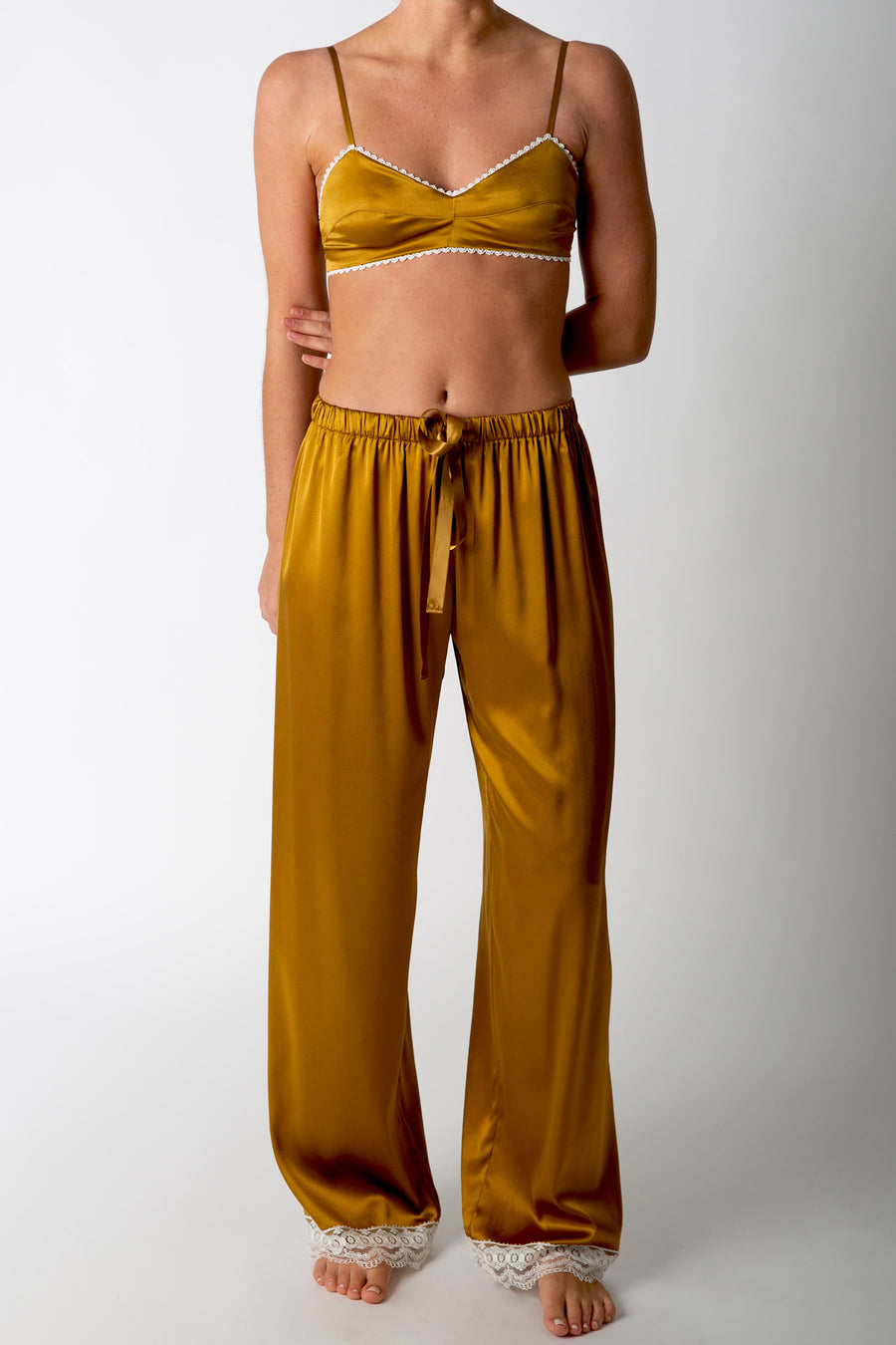 Silk Bralette - Gold