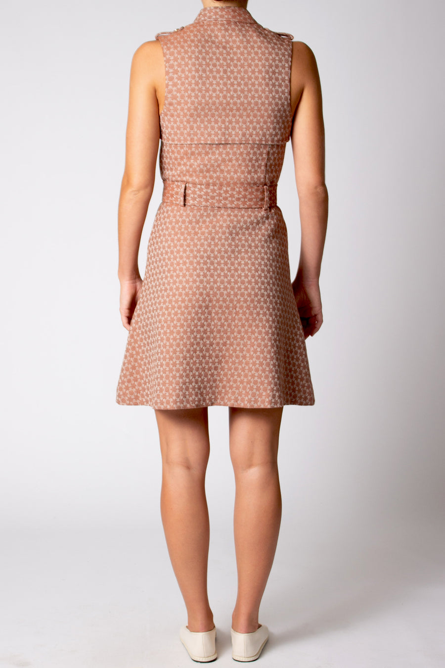 Gillian Monogram Cotton Dress - Espresso