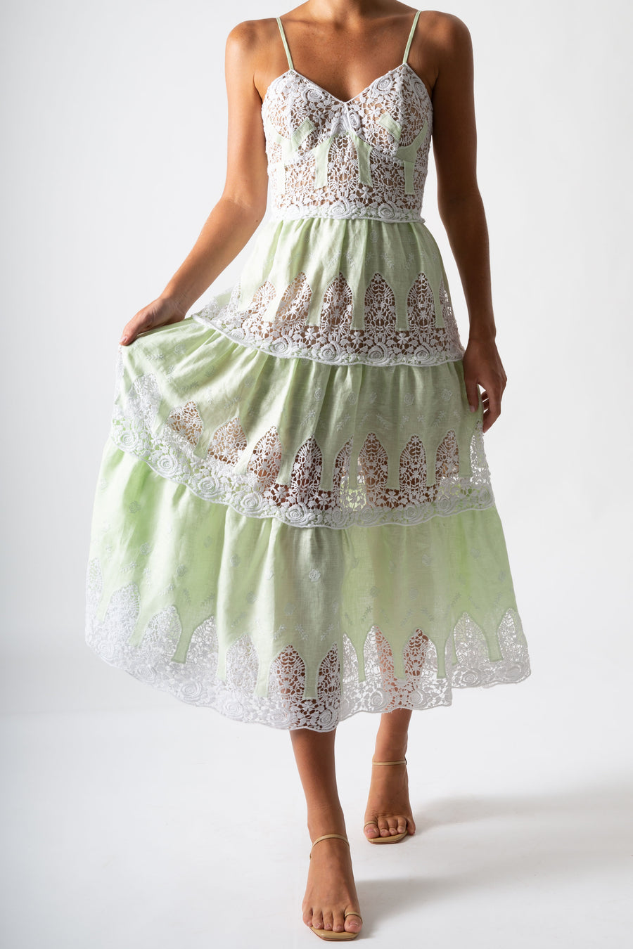 Lotte Pistachio Linen Dress - Pistachio