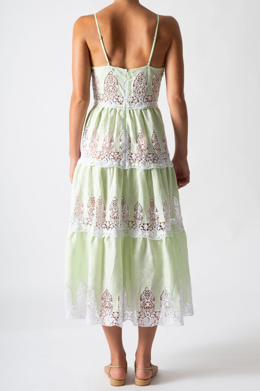 Lotte Pistachio Linen Dress - Pistachio