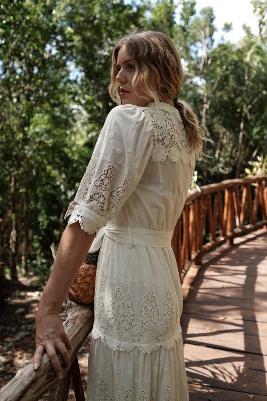 Ophelia Hummingbird Shirt Dress - Ivory