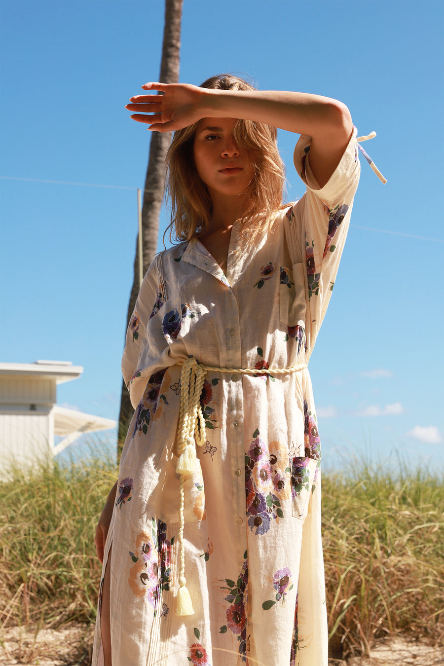 Paisley Linen Bouquet Dress