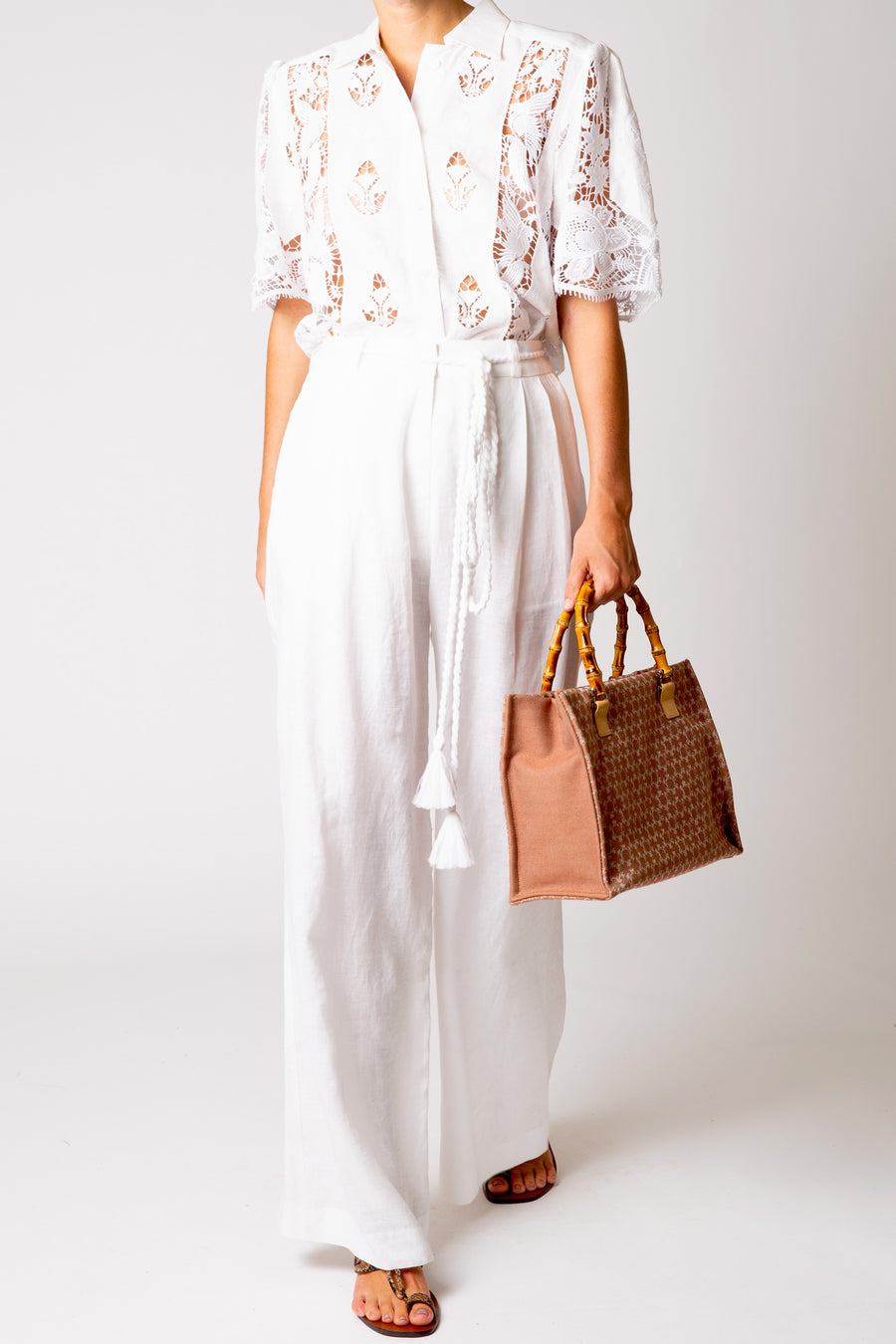 Ainsley Linen Pant - Pure White