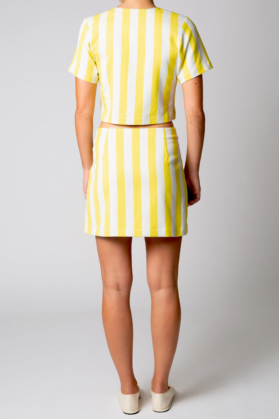 Antonia Striped Busatti Skirt - Citrus