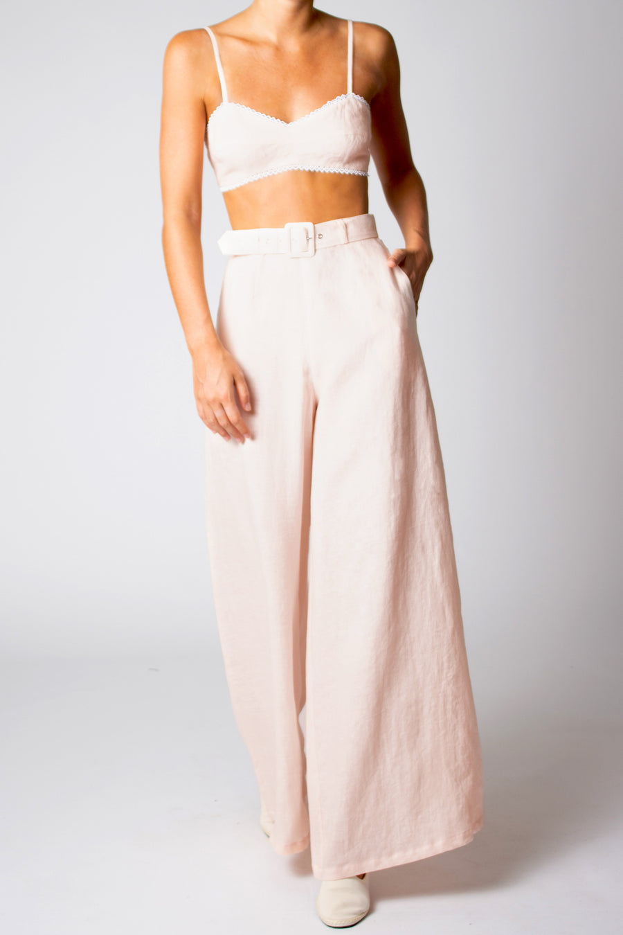 Bralette in Tea Rose Linen