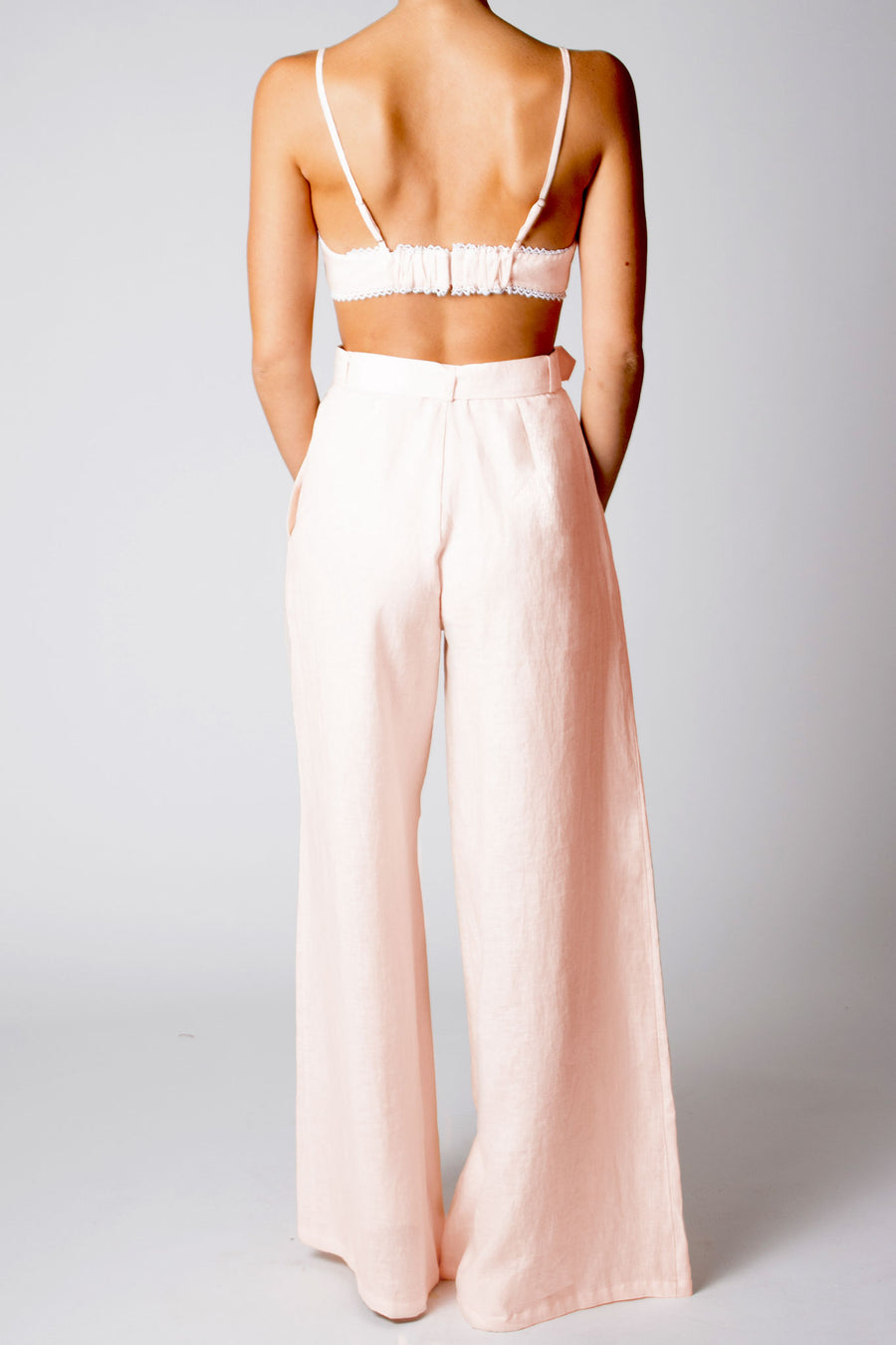 Bralette in Tea Rose Linen