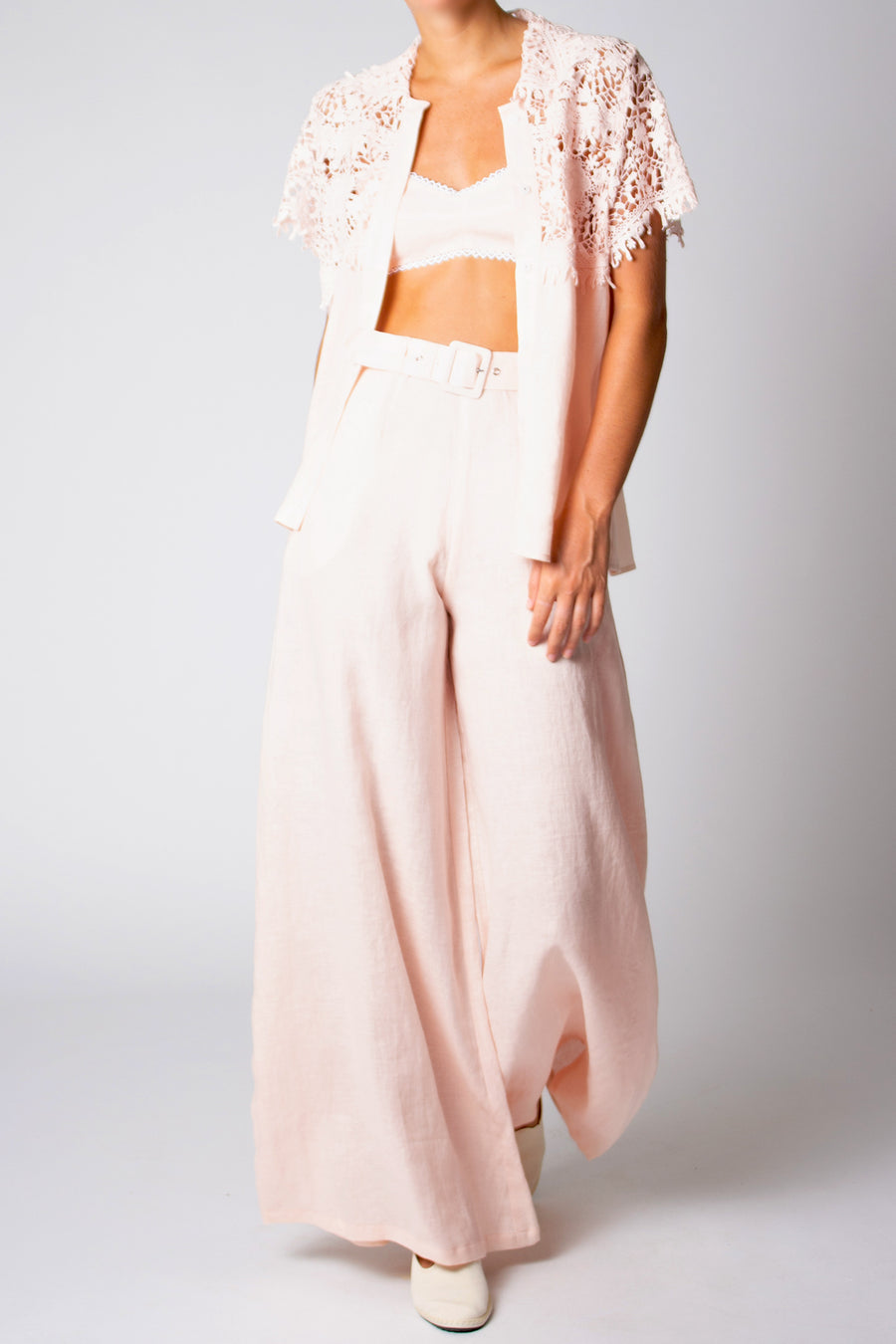 Pamela Pant in Tea Rose Linen