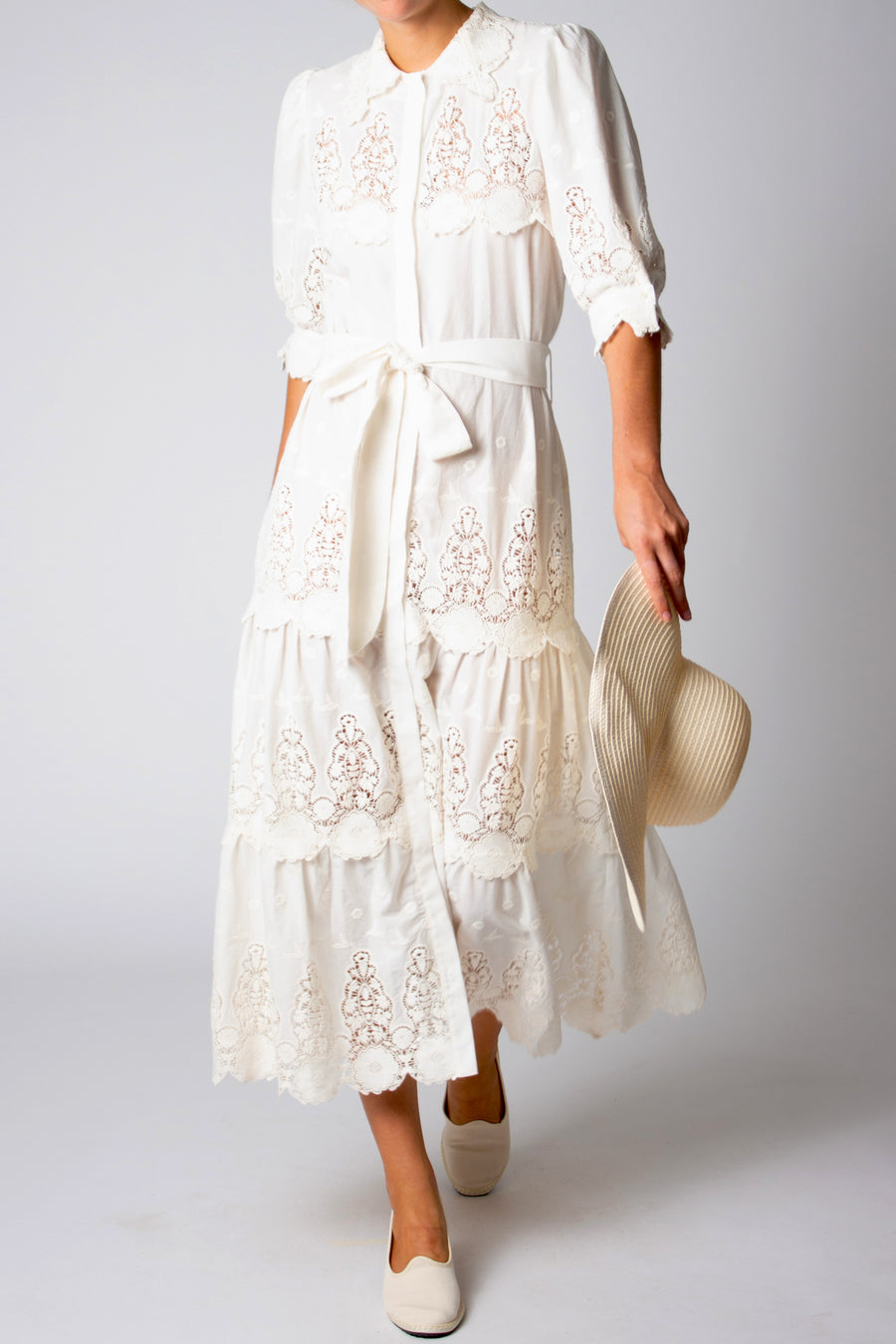 Ophelia Hummingbird Shirt Dress - Ivory