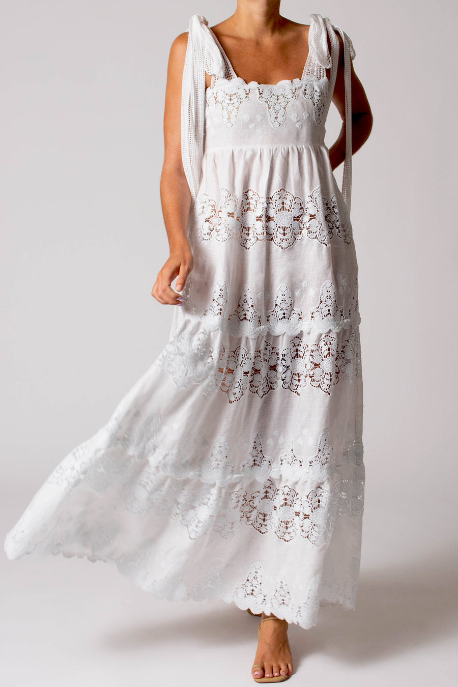 Juniper Cloisters Linen Embroidery Dress