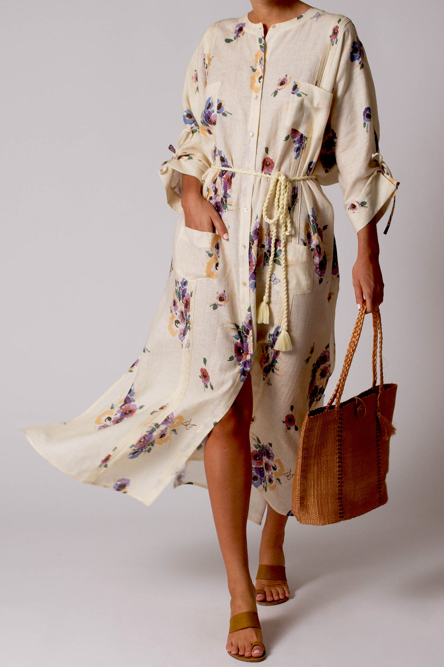 Paisley Linen Bouquet Dress
