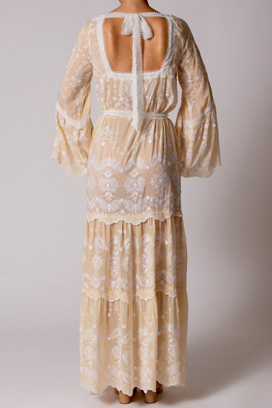 Charlize Floating Flower Voile Dress