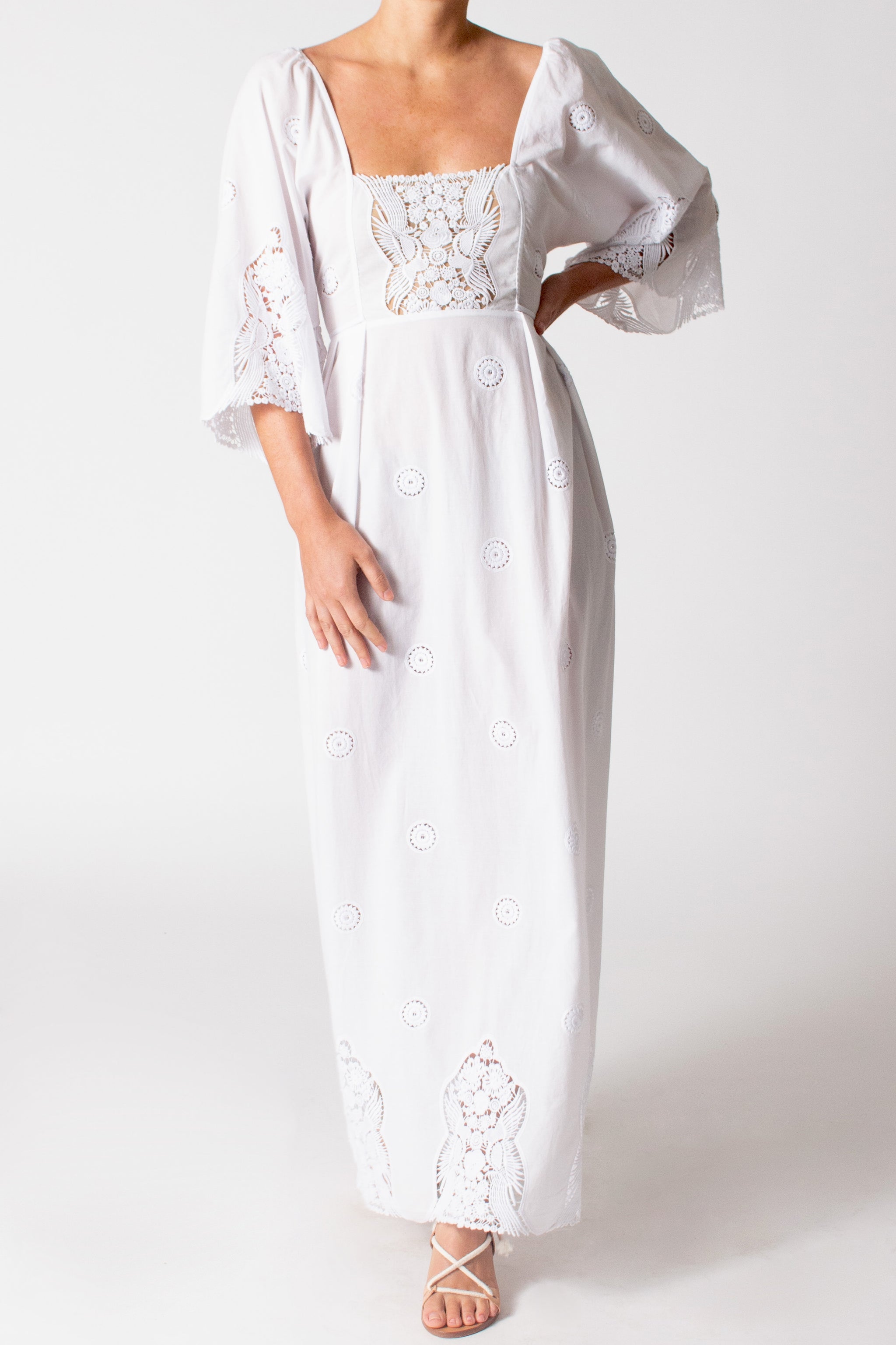 Meredith Falcon Embroidery Dress – Miguelina Meredith Falcon Embroidery Dress – Miguelina