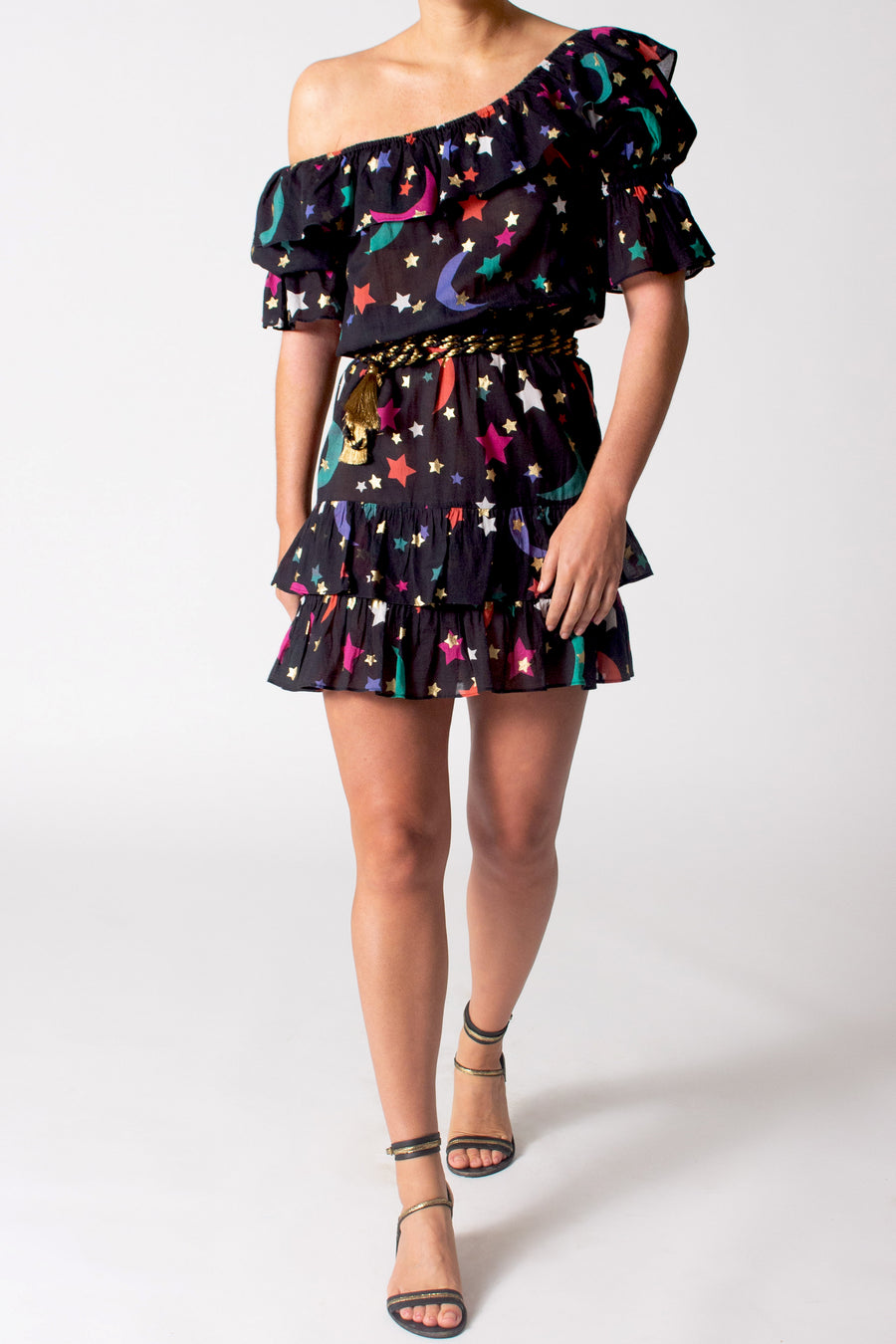 Lux Constellation Gauze Mini Dress